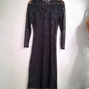 NWOT Black Floral Lace Dress